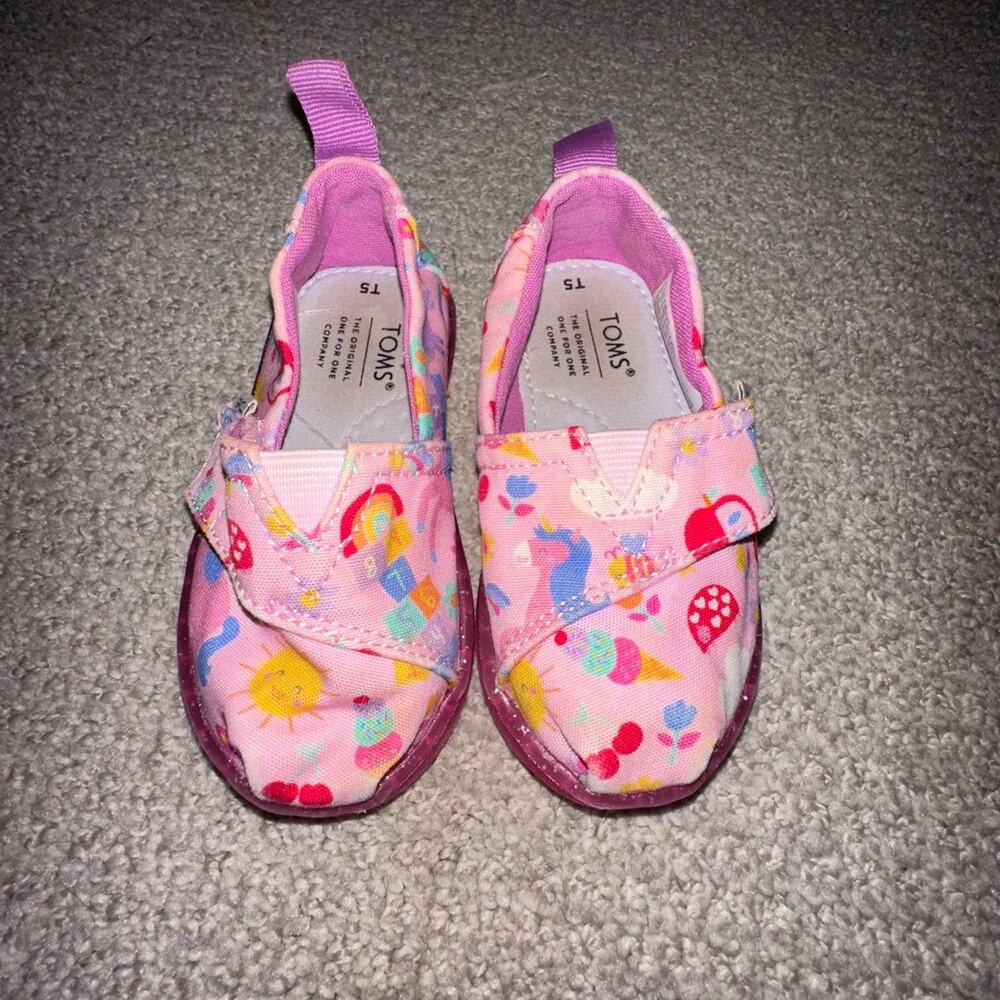 Toms Pink Toddler Shoes